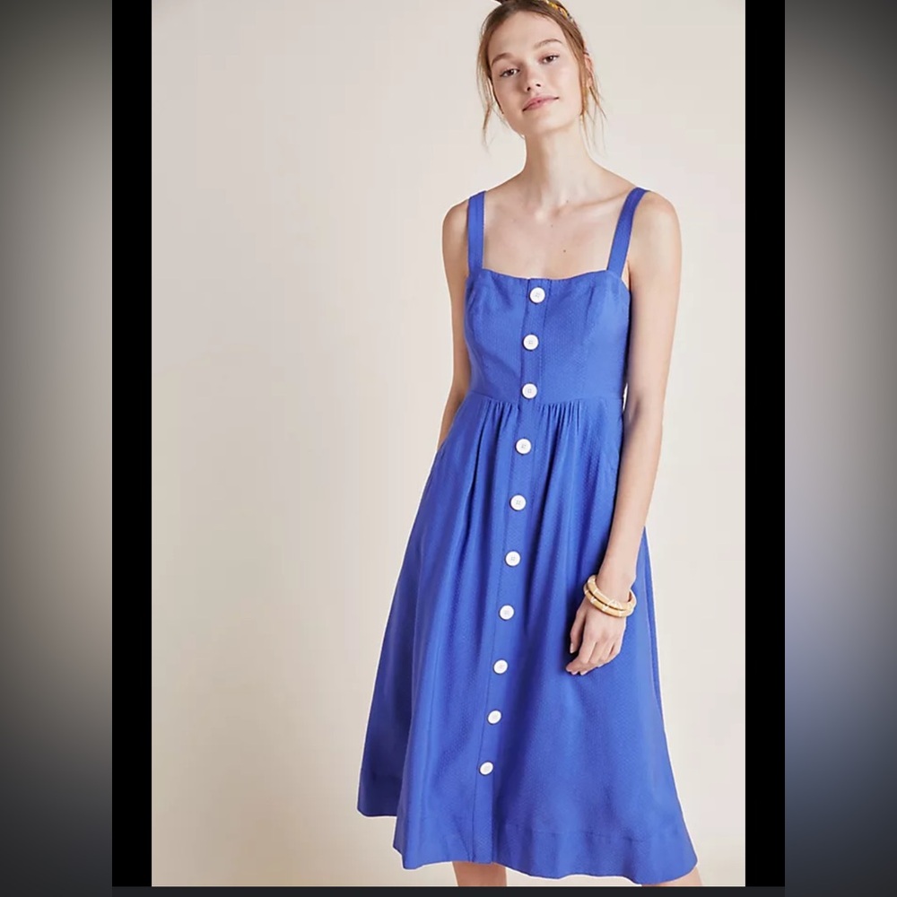 Anthroplogie Maeve Rosemary midi dress